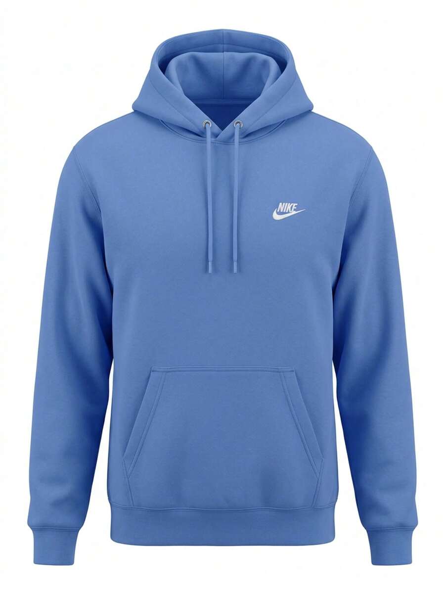 Nike Club Men's Hoodie Blue - Dusty Blue - View 1