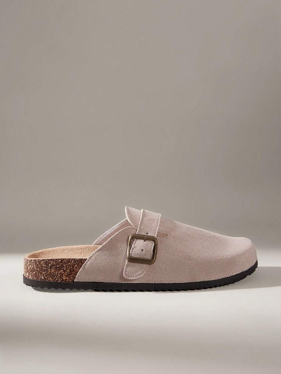 Solecia Women's Fashion Platform Slippers, Round Toe Square Buckle Decorative Spring Shoes, Suitable For Spring, Easter, Christmas - Dark apricot - View 1