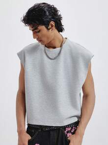 TOKVUE Camiseta de tirantes de ajuste holgado y cuello redondo de unicolor para hombre - Gris - Ver 6