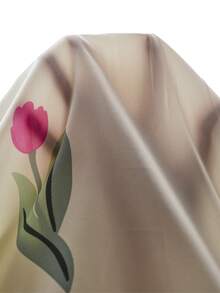 Momance 郁金香印花吊带背心，专为妈妈们设计，飘逸的袖子，方领，隐形前拉链方便哺乳，A字下摆，背部蝴蝶结装饰和镂空设计。 - 彩色 - 查看 9