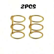 2 piezas de anillos sueltos de metal para encuadernación de hojas sueltas, círculos de calendario para clips de cuaderno, álbum, scrapbook, accesorios lindos - Multicolor - Ver 7
