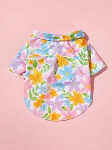 PETSIN 1pc Holiday Style Flower Cute Fashion Pet Printing And Dog Clothing - Multicolor - View 5