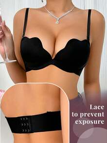 1 chiếc áo ngực không gọng dành cho nữ - màu đen - Xem 5