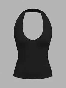 Tseoso Femmes 95% Coton Été 3 pièces Hauts Dos Nu Couleur Unie Noir, Blanc et Marron - Style Élégant Chic de Rue Y2K, Look Mignon Doux Fille et Propre Fille, Parfait pour les Tenues d'Été et de Printemps, Brunch, Tenue de Rue, Soirée, Trajet, Croisière, Voyages à Ibiza, Festivals Occidentaux, Mode Rétro Vintage Genz, Détente à la Maison, Rentrée Scolaire, Sport, Yoga, Vélo, Concerts, Raves et Festivals de Musique - Multicolore - Voir 9