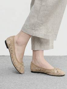 CUCCOO BIZCHIC Women Plain Minimalist Casual Flat Loafers For Christmas - Khaki - View 3