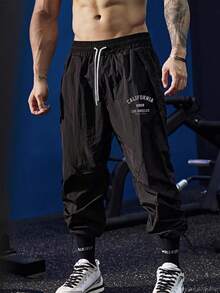 Sport MetroGents Men's Casual Versatile Drawstring Waist Sweatpants - Black - View 1