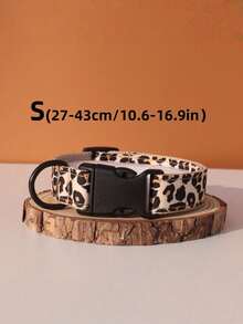Leopard Print Wild Dog Collar, Adjustable Nylon Pet Collar - Yellow - View 10