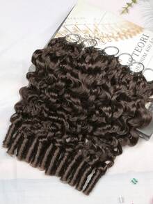 Boho Braids 100%真人发钩编发，缅甸卷发，奇迹结钩编发，羽毛线波西米亚风钩编辫子，真人发沙龙丝滑无痕隐形细软发质女性专用微型预环钩编真人发接发 - S2 - 查看 6