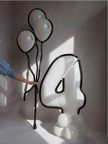 MINKOJA 50pcs/100pcs Black & White Pearlescent Gold Latex Balloons, Suitable For Birthday Party Decorations And Props, Applicable To All Party Settings - multicolor - View 7