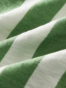 SHEIN Bộ áo hai dây và quần short kẻ sọc cho bé gái (cỡ nhỏ) - màu xanh lá - Xem 5