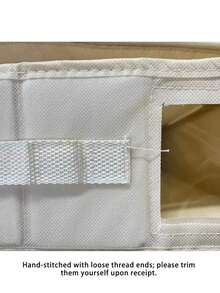 4PCS Bedding Storage Set With Window - Foldable Linen Storage Boxes For Sheets, Pillows And Comforters, Grey Textured, Home Organization, Clothes Storage Boxes, Foldable Storage Bins, Christmas, New Year Gifts For Family, Partner, Friends (Some Loose Threads May Exist Due To Machine Stitching, Which Is A Normal Phenomenon And Does Not Affect Product Use) - Multicolor - View 11