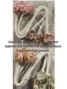 Cirelle 2PCS Flower Curtain Tiebacks, Decorative Contemporary Style Curtain Buckles With Flower Designs, For Indoor And Outdoor Decor - multicolor - View 2