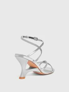 CUCCOO SZL 圣诞节女士踝带凉鞋 - 銀色 - 查看 3