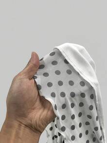 Sweetness 大码 Y2K 千禧复古波点蝴蝶结装饰娃娃吊带衫 - 黑與白 - 查看 5