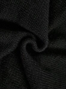 Women's Round Neck Raglan Sleeve Fashion Sweater With Metal Bow Decor, Autumn/Winter,Black Top Black Knit Sweater Women Sweaters Gold Bow Sweater - Black - View 9