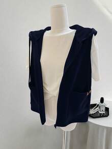 GlowEve Spring/Summer New Design Thin Layering Women's Sweatshirt - Navy Blue - View 5
