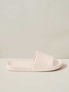 Cuccoo Zapatos de mujer color rosa, nuevos, resistentes al desgaste, de unicolor, de un solo carácter, con punta abierta, suela plana, tacón plano, estilo simple de viento, sandalias de EVA, goma y plástico para uso diario en el hogar, baño, playa y verano - Rosa - Ver 2