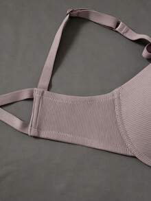 DesireSculpt Conjunto de 3 piezas de sujetador con cierre delantero en color albaricoque para mujeres - Multicolor - Ver 6
