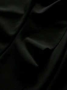 NU&NOW 加大码吊带高开衩荷叶边红色派对连衣裙 - 黑色 - 查看 3