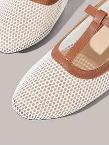 Styleloop Ladies, Buckle Spikes, Trim, Flats - Brown - View 5