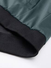 Manfinity Homme Men's Solid Color Zip Pocket Casual Long Sleeve Jacket - Grey - View 3