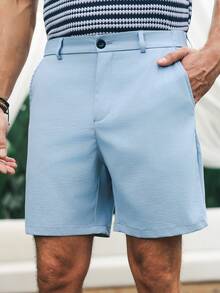 VENTUSAIL 男士浅蓝色休闲短裤 - 淺藍色 - 查看 4