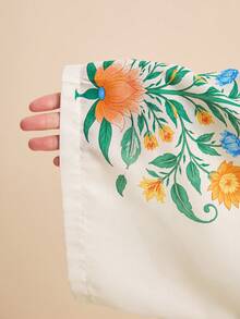 LOTSLUV Pantalones rectos con estampado floral tropical amarillo claro para mujer, primavera/verano - Amarillo claro - Ver 8