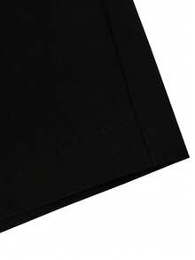 GlowEve CURVE Calças casuais minimalistas de cor sólida plus size - Preto - Ver 5