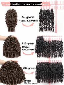 Boho Braids Tóc móc thủ công 100% tóc thật Remy, kiểu tóc xoăn Miến Điện, thắt nút kỳ diệu, kiểu tóc móc lông vũ, kiểu tóc tết Boho, tóc thật mềm mượt, không đường nối, vô hình, phù hợp với tóc mỏng, dành cho nữ, tóc nối móc siêu nhỏ có sẵn vòng móc. - S4 - Xem 2