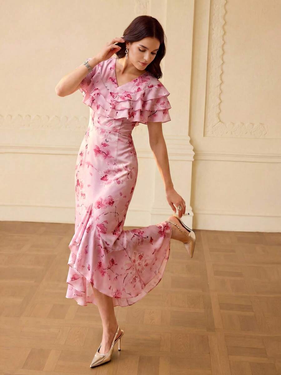 ZEYLAH VÁY XUỐNG LỆCH IN HOA, TRANG PHỤC NGÀY VALENTINE
