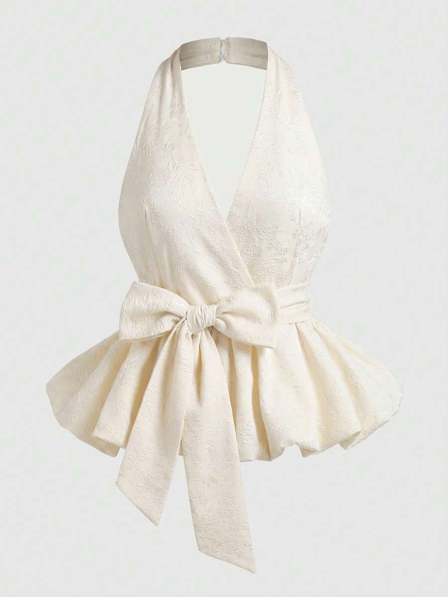 GlowEve 女士蝴蝶结泡泡袖衬衫,适合度假、野餐、早午餐、派对等场合,亦可作为派对装扮,亦可作为Y2K风格、抹胸上衣、夜店装、露肩上衣、婚礼宾客装扮、可爱衬衫、女士露肩上衣、度假女孩、波西米亚女孩、乡村音乐节、狂欢节、早午餐、海滩度假、欧洲夏季等场合穿着。 - 杏色 - 查看 1