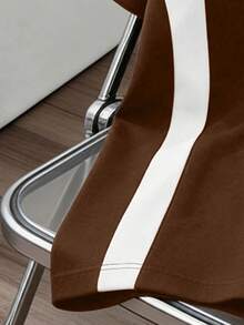 Manfinity Joysei Men's Casual Colorblock Print Short Sleeve T-Shirt - Brown - View 4