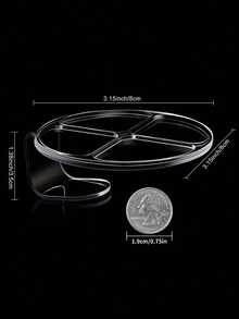1pc Makeup Hand Palette Nail Art Palette 4 Grids - Clear - View 7