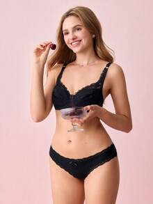 Bonmuse 5pcs/Pack Sexy Lace Panties, Lightweight Breathable Mesh G-String For Women, Versatile Underwear - Multicolor - View 7