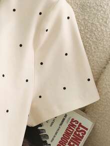 Đầm ngắn nữ dáng ôm đính đá chấm bi mới mùa hè 2026 - Màu be - Xem 4