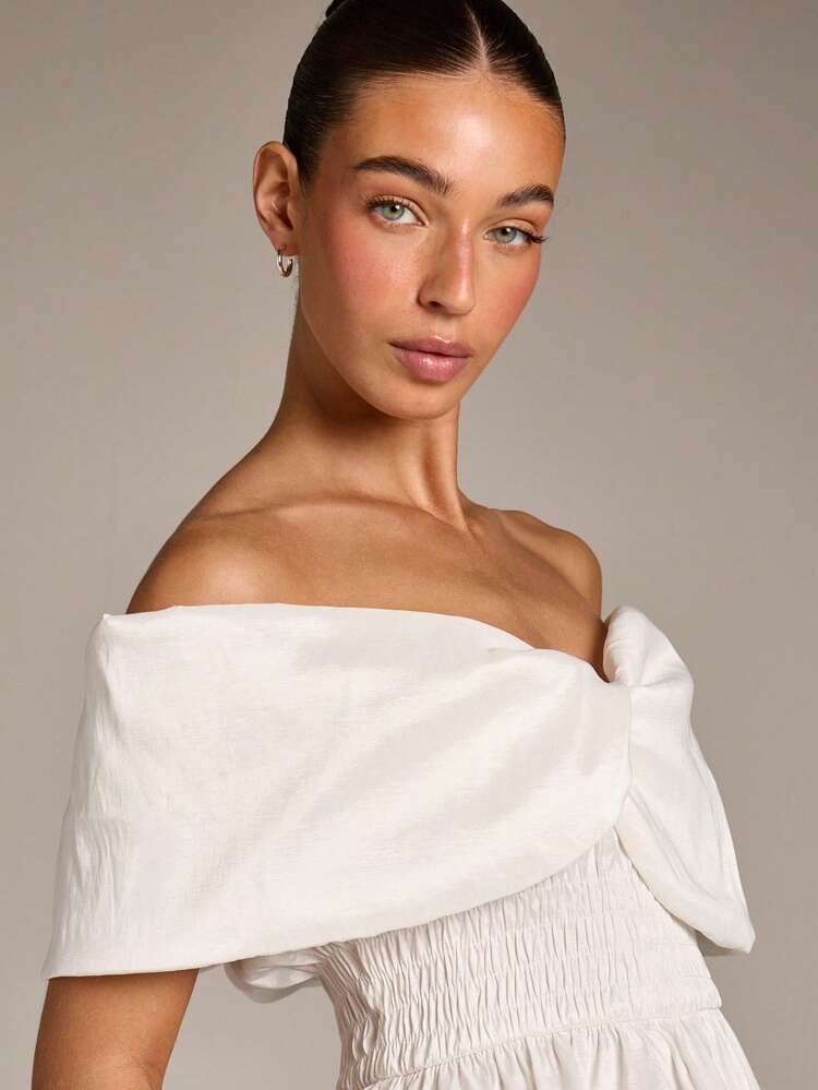 Off Shoulder Ruffle Peplum Blouse