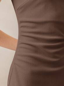 BizChic Đầm midi không tay mùa xuân/hè mới về cho nữ, trang phục công sở trang trọng, trang phục thường ngày thanh lịch, phù hợp cho lễ tốt nghiệp tháng Sáu, khách dự đám cưới, phù dâu, chủ nhà, đi chơi, tiệc sinh nhật, kỳ nghỉ, bãi biển, lễ hội âm nhạc, du lịch, bữa ăn trưa, sân bay. - màu nâu - Xem 7