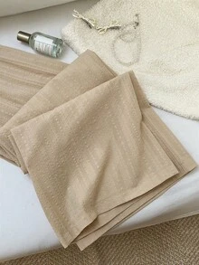 Elamini 1件女款夏季休閒卡其色居家服，低腰寬腿抽繩長褲，舒適海灘度假日常穿搭 - 杏色 - 查看 7