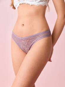 Bonmuse 3 条装 女士蕾丝无缝 V 腰透气内裤 - 彩色 - 查看 5