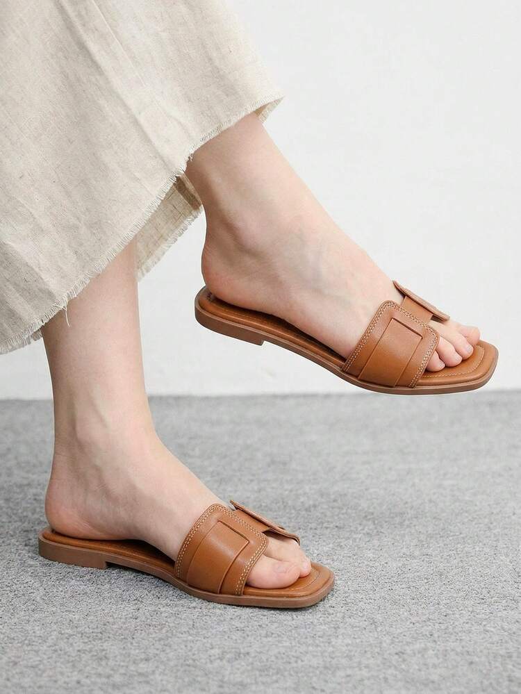 CUCCOO BIZCHIC Summer New Brown Beach Vacation Casual Women's Flat Sandals
