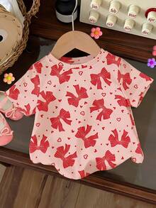 Emery Rose Kids Áo thun ngắn tay màu hồng in hình nơ dành cho bé gái - Nhiều màu - Xem 7