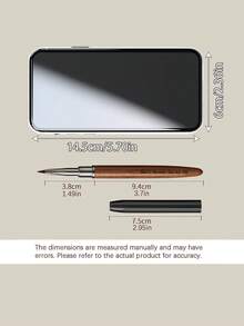 1 件/1 套檀木柄美甲笔 – 日式美甲工具，适用于细节描绘、塑形和勾勒线条 - 棕色 - 查看 3