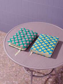 Joivida 1PC Spring Summer Floral Quilted Book Cover A5 Size Cotton Fabric Journal Notebook Protector Handmade Book Sleeve 148x210mm Fit 1-20mm Thick(Without The Notebook) - multicolor - View 1