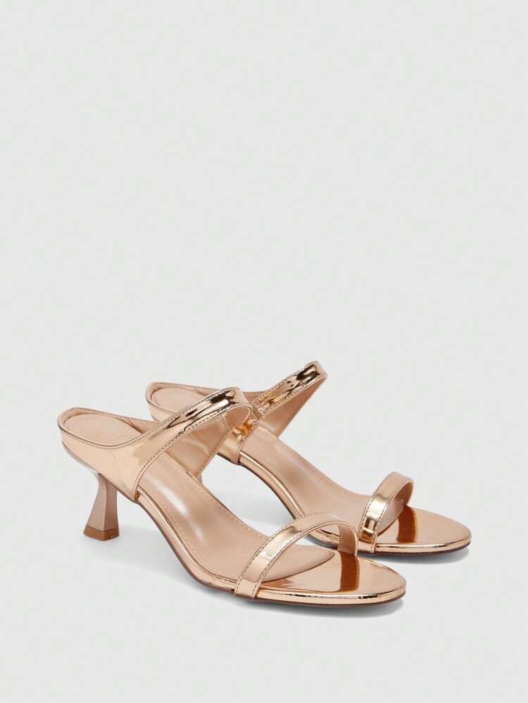 CUCCOO BIZCHIC Women Shoes Fashion Round Toe Stiletto Spray Paint Square Heel Sandals Light Commute Dating Wedding Party Holiday Holiday Wedding Valentine's Day Elegant Temperament Women's Shoes, Summer Spring Dress Matching Style, Christmas Day Can Also Wear Round Toe Stiletto Cuccoo Word With A Pedal Light Women's High Heel Sandals