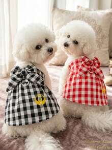 PETSIN Dog Clothing, Cat Clothing, Animal Skirts, Pet Spring/Summer New Collection, Puppy Dress, Princess Versatile Dress, Printed Stripes, Small Animal Clothing, Cool Sunscreen - Multicolor - View 2