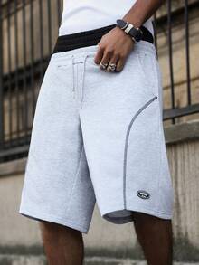 PAVTROS Men's Contrast Trim Drawstring Waist Slant Pocket Casual Sweatpants, Spring/Summer Wide Leg - Multicolor - View 4