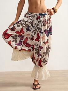 Bohemela 女士休闲印花宽松梭织裤 - 彩色 - 查看 1