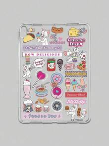 TOM & JERRY X SHEIN Ốp lưng máy tính bảng trong suốt chủ đề Mèo và Chuột Tom và Jerry, hình dán hoạt hình dễ thương, chống sốc và chống trầy xước, dành cho thế hệ thứ 11. - Trong sáng - Xem 47