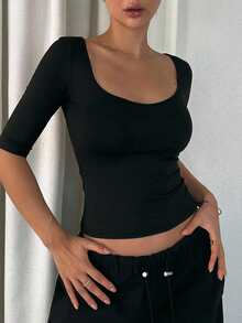 DAZY Women's Backless Camisole - Black - View 3