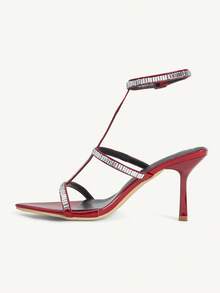 CUCCOO CHICEST Giày sandal cao gót dành cho nữ - Màu Đỏ Sâu - Xem 5